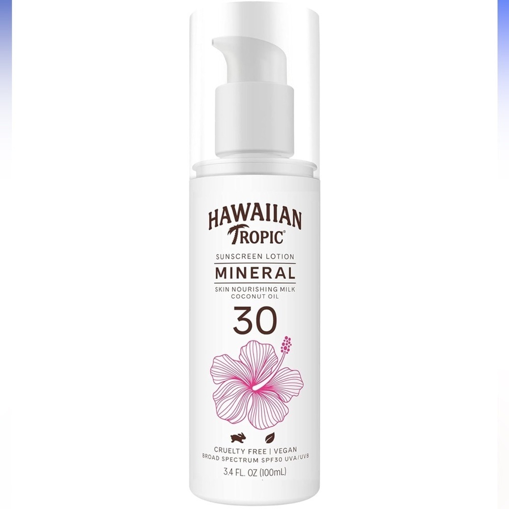 Hawaiian Tropic Skin Nourishing Milk Mineral Sunscreen Lotion SPF 30, 3.4oz
